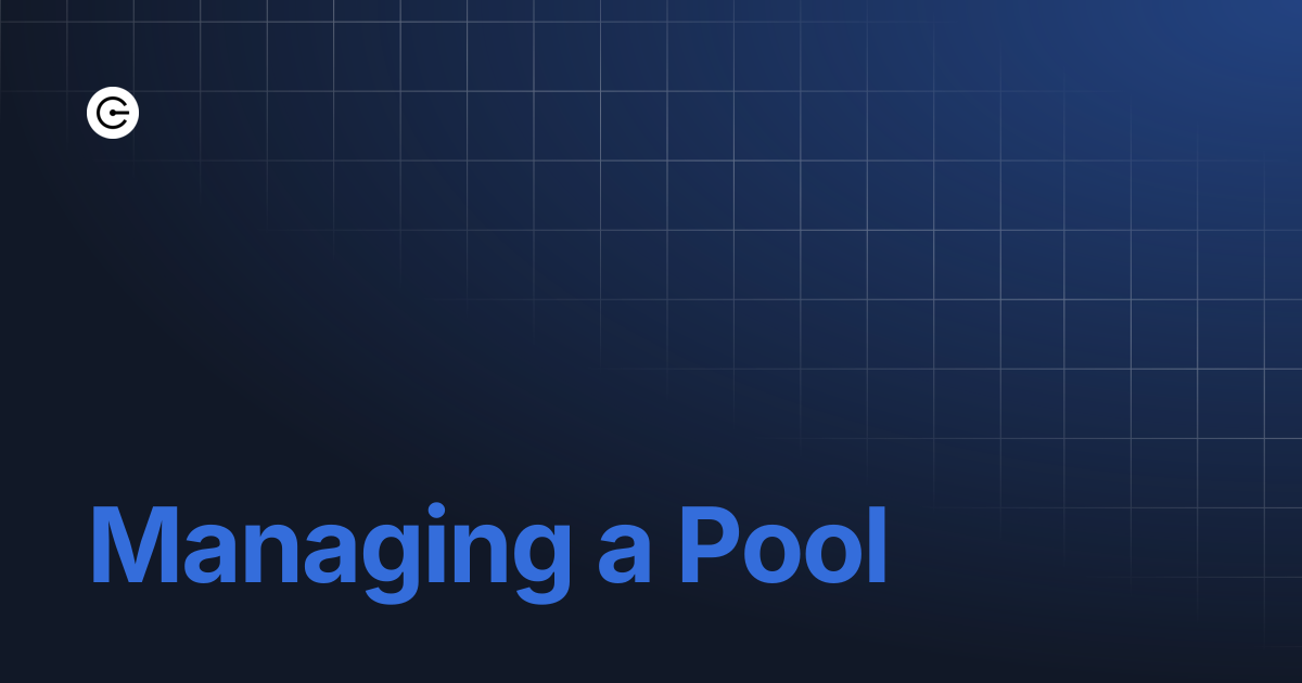 Managing a Pool