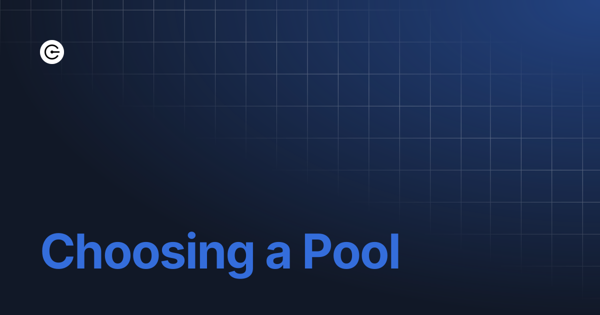 Choosing a Pool