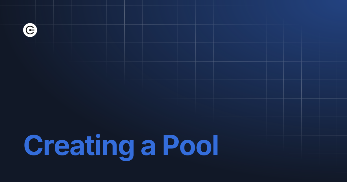 Creating a Pool